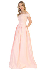 Off Shoulder Long Ballroom Classy Dress