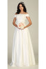 Off The Shoulder Long Ballroom Classy Dress - IVORY / 4