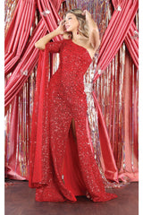 One Shoulder Sequined Dress