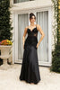 Pageant Dress V-Neck Sleeveless Mermaid Formal Dress By May Queen MQ2123 - BLACK / 4 - Dress