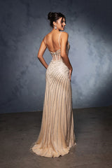 Pageant Dress V-Neck Sleeveless Sheath Gala Gown By Royal Queen RQ8151 - Dress
