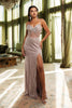 Pageant Dress V-Neck Sleeveless Sheath Gala Gown By Royal Queen RQ8151 - MAUVE / 4 - Dress