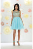 Party Cocktail Dress - Aqua / 2