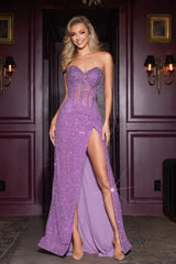 Portia and Scarlett PS24850C Dress - Silver / Prom Dresses