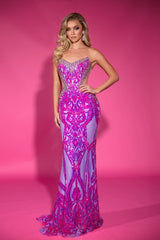 Portia and Scarlett PS25263 Dress - Purple/Pink / 00 - Prom
