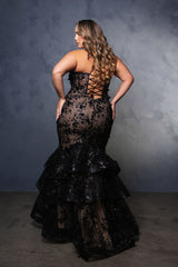 Prom Dress Plunging V-Neck Beaded Formal Gown By Royal Queen RQ8148 - Dress