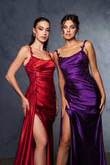 Prom Dress Square Neck Sleeveless Gala Gown By May Queen MQ2145 - Dress