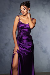 Prom Dress Square Neck Sleeveless Gala Gown By May Queen MQ2145 - Dress