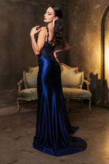 Prom Dress Square Neck Sleeveless Gala Gown By May Queen MQ2145 - Dress