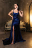 Prom Dress Square Neck Sleeveless Gala Gown By May Queen MQ2145 - NAVY / 4 - Dress