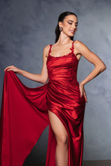 Prom Dress Square Neck Sleeveless Gala Gown By May Queen MQ2145B - Dress