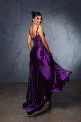 Prom Dress Square Neck Sleeveless Gala Gown By May Queen MQ2145B - Dress