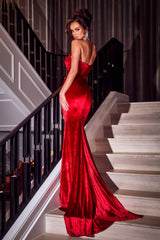 Indulge in Velvet Elegance: Portia and Scarlett's Captivating Mermaid Dress