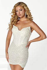**Captivating Shimmer: Portia and Scarlett's Beaded and Sequined Masterpiece**