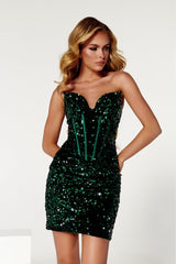 Shimmering Elegance: Portia and Scarlett's Sequined V-Neck Masterpiece