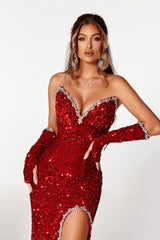 Captivating Elegance: Portia and Scarlett's Shimmering Masterpiece for Unforgettable Nights