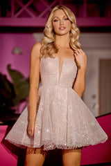Captivating Allure: Portia and Scarlett Homecoming Dress in Vibrant Pink