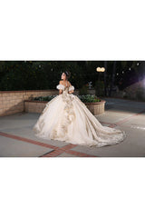 Quinceanera Dress Sweetheart Sleeveless Ball Gown By Layla K LK275 - Dress