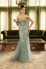 Red Carpet Dress Off Shoulder Mermaid Evening Gown By May Queen MQ2136 - Dress