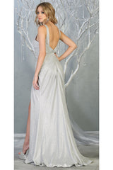 Red Carpet Metallic Formal Dress