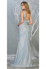 Red Carpet Metallic Formal Dress