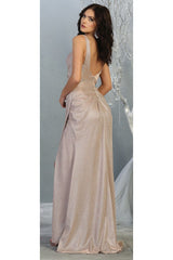 Red Carpet Metallic Formal Dress