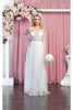 Long Sleeve Formal Gown - LA7920 - White / 6