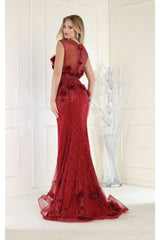 Royal Queen RQ7951 3D Floral Applique Evening Dress - Dress