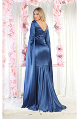 Royal Queen RQ7961 Mermaid Cape Sleeve Evening Gown