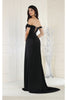 Royal Queen RQ7971 Off Shoulder Prom Satin Dress - Dress