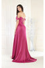 Royal Queen RQ7971 Off Shoulder Prom Satin Dress - Dress