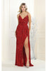 Royal Queen RQ7986 Sequined High Slit Formal Gown - Dress