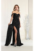 Royal Queen RQ7988 Off Shoulder Feathers Prom Dress - Dress