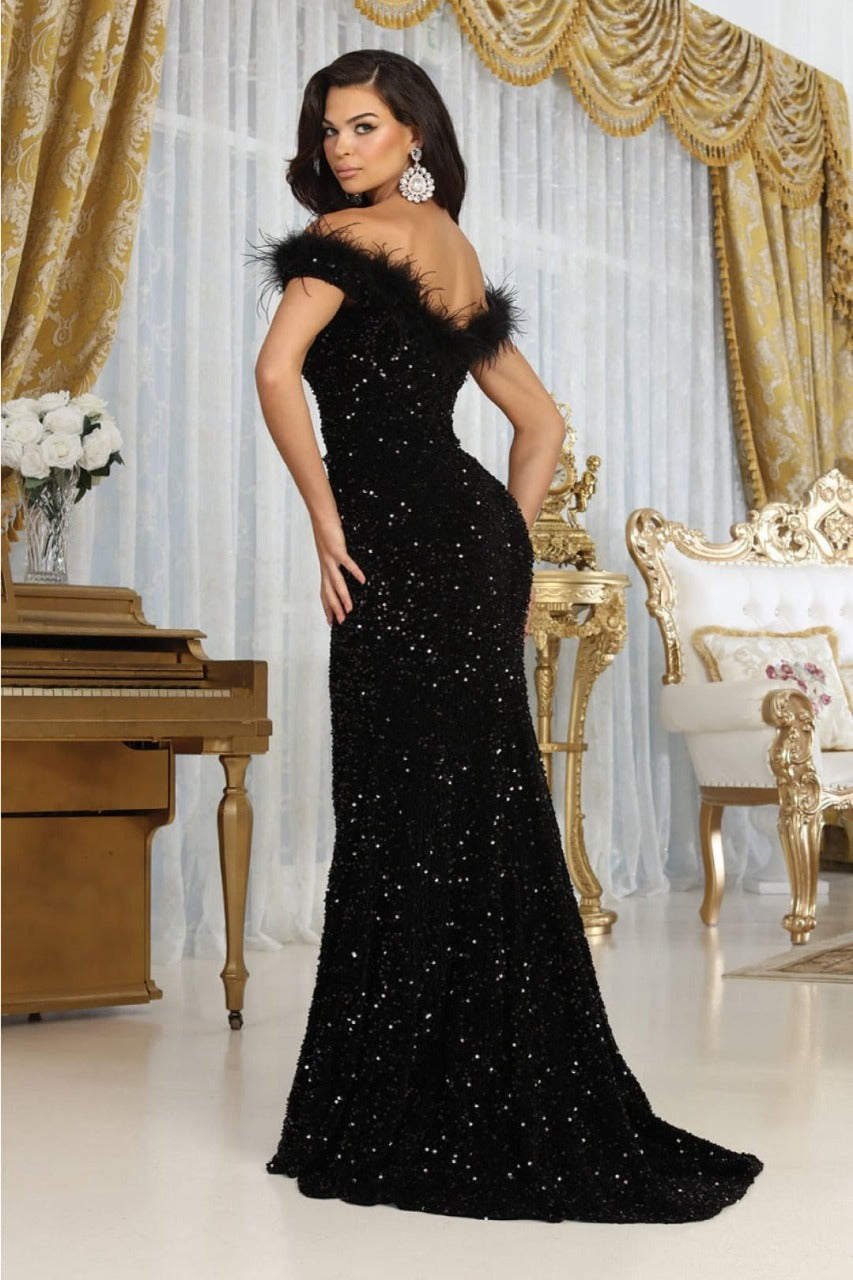 Royal Queen RQ7992 Sweetheart Sequin Long Red Carpet Gown - Dress