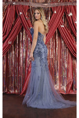 Royal Queen RQ8013 Embellished Strapless Evening Gown - Dress