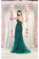 Royal Queen RQ8013 Embellished Strapless Evening Gown - Dress