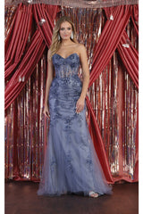 Royal Queen RQ8013 Embellished Strapless Evening Gown - Dress