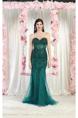 Royal Queen RQ8013 Embellished Strapless Evening Gown - Dress