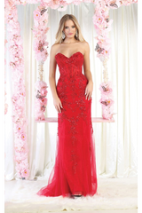 Royal Queen RQ8013 Embellished Strapless Evening Gown - Dress