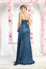 Royal Queen RQ8020 Sleeveless Sheer Side Sash Evening Gown - Dress