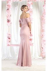 Royal Queen RQ8021 Cold Shoulder Sheath Prom Evening Gown - Dress