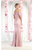 Royal Queen RQ8021 Cold Shoulder Sheath Prom Evening Gown - Dress