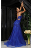 Royal Queen RQ8039 Spaghetti Strap Glitter V-Neck Prom Dress - Dress