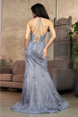 Royal Queen RQ8054 Sleeveless Glitter Mermaid Gala Gown - Dress