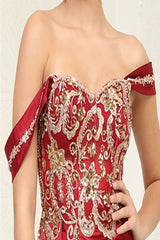 Royal Queen RQ8055 Off-Shoulder Cap Sleeve Beaded Pageant Gown - Dress