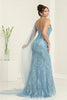 Royal Queen RQ8066 Plunging V-Neck Beaded Evening Sequin Dress - Dress