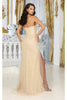 Royal Queen RQ8068 Strapless Sequin Fitted Evening Gown - Dress
