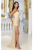 Royal Queen RQ8068 Strapless Sequin Fitted Evening Gown - Dress