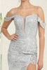 Royal Queen RQ8084 Sequin Embellished High Slit Prom Gown - Dress
