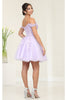 Short Prom Dress Off The Shoulder A-line Homecoming Style by MQ2081 - Dress